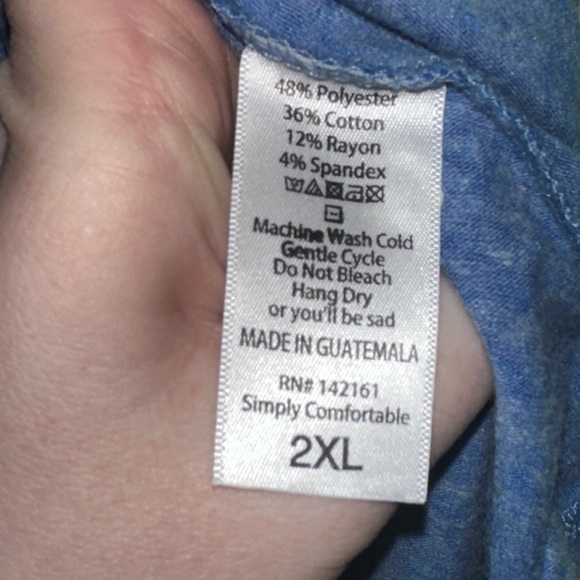 Used LuLaRoe Nicole Dress 2XL in Blue - Picture 6 of 6